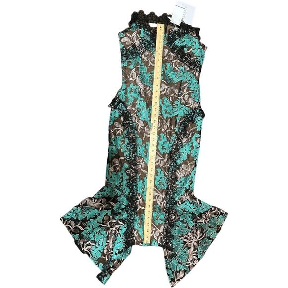 NWT Elliatt Quartz Dress Gown Peacock Black Teal Lace Brocade Embroidery Sm - Picture 13 of 16